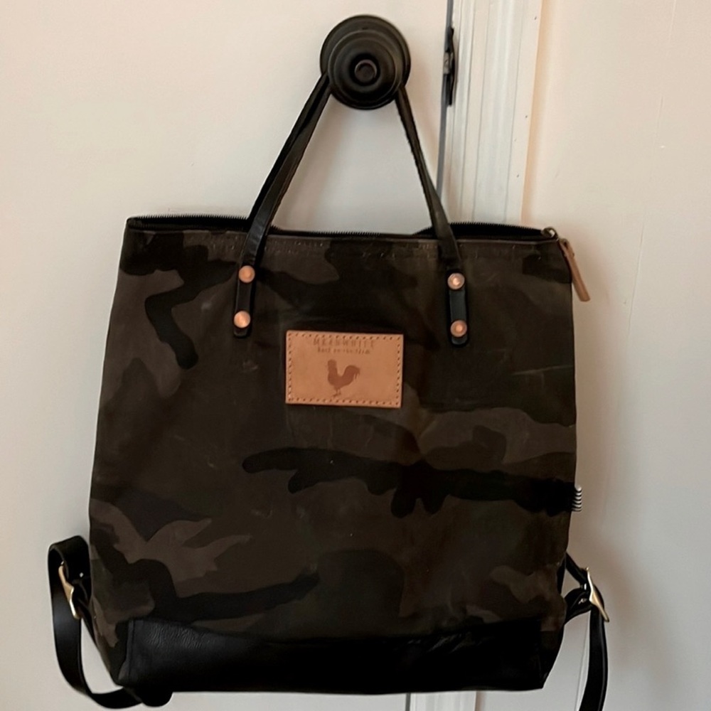 Graphite Camouflage Wax Canvas Backpack